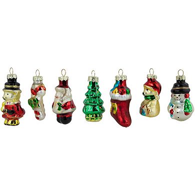 Northlight 20-Pack Holiday Figurines Glass Christmas Ornaments