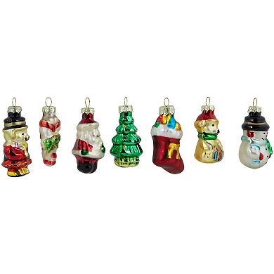 Northlight 20-Pack Holiday Figurines Glass Christmas Ornaments