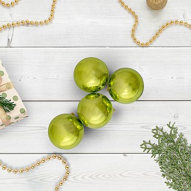 Northlight 12-Pack Shiny Kiwi Green Shatterproof Christmas Ball Ornaments