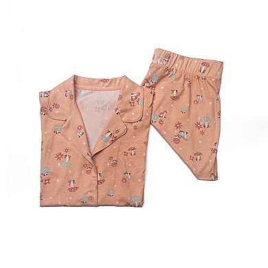 Women's Jaclyn Inc. Pajama Top & Pajama Shorts Set