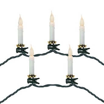 Northlight 10-Pack Flickering LED Clip On Candle Christmas Lights