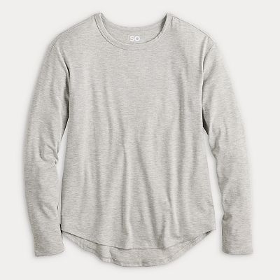 Juniors SO Long Sleeve Crew Tee