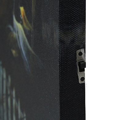 Northlight LED Lit Creepy Haunted House Halloween Canvas Wall Art