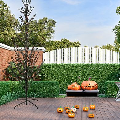 Northlight 9-ft. Pre-Lit Black & Orange 500-Light Cascade Twig Halloween Tree