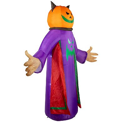 Northlight 8-ft. Spooky Town Inflatable Lighted Jack-O-Lantern Grim Reaper Outdoor Halloween Decoration