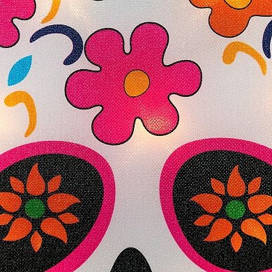 Northlight Day of the Dead Sugar Skull Light-Up Window Silhouette Halloween Decoration