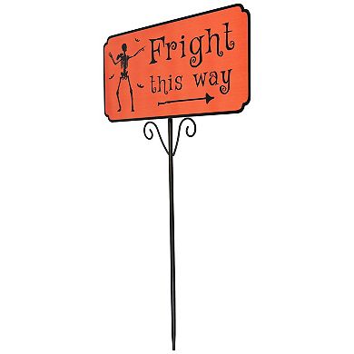 Northlight "Fright This Way" Halloween Lawn Sign