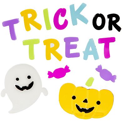 Northlight 4-Pack Double-Sided Halloween Gel Window Cling Decorations Set