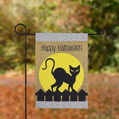 Northlight "Happy Halloween" Black Cat Outdoor Garden Flag