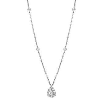 14k White Gold 5/8 Carat T.W. Diamond Fashion Pendant Necklace
