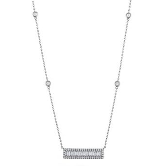 Diamaison 14k White Gold 1 Carat T.W. Diamond Fashion Necklace