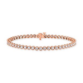 14k Rose Gold 2 Carat T.W. Diamond Tennis Bracelet