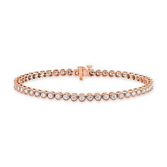 Diamaison 14k Rose Gold 2 Carat T.W. Diamond Tennis Bracelet