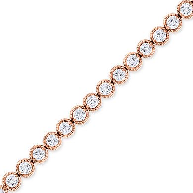 14k Rose Gold 2 Carat T.W. Diamond Tennis Bracelet