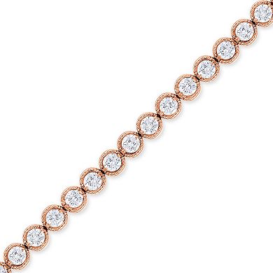 Diamaison 14k Rose Gold 2 Carat T.W. Diamond Tennis Bracelet