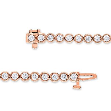 Diamaison 14k Rose Gold 2 Carat T.W. Diamond Tennis Bracelet