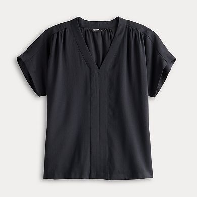 Robe De Demoiselle D'Honneur Vera Wang Noire - Col V Et Fente - Taille 10 - Neuf Avec Étiquette