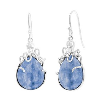 Nautica Rocks Sterling Silver Kyanite Octopus Earrings