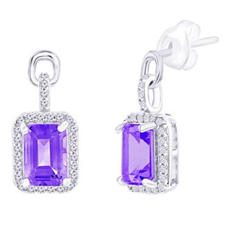 Argento Bella Garnet & White Topaz Earrings