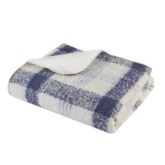 Woolrich Bloomington Faux Mohair to Sherpa Throw Blanket