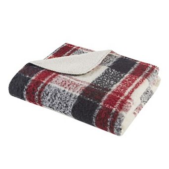 Woolrich Bloomington Faux Mohair to Sherpa Throw Blanket