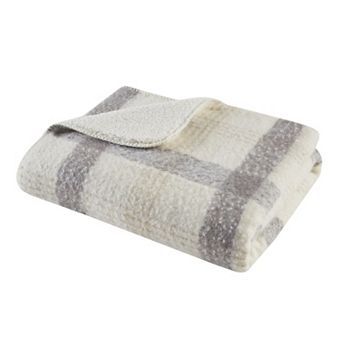 Woolrich Bloomington Faux Mohair to Sherpa Throw Blanket