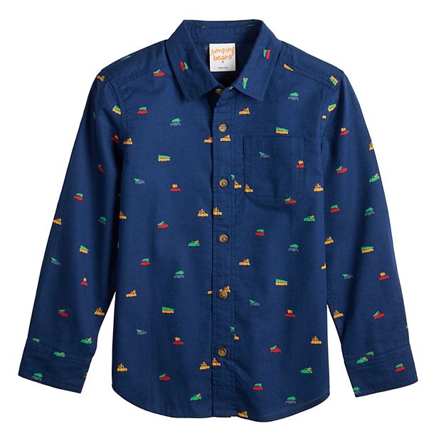 Boys 4-12 Jumping Beans® Cars Print Button Down Shirt