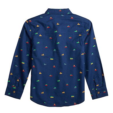 Boys 4-12 Jumping Beans® Cars Print Button Down Shirt