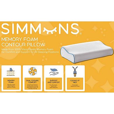 Simmons Memory Foam Contour Pillow