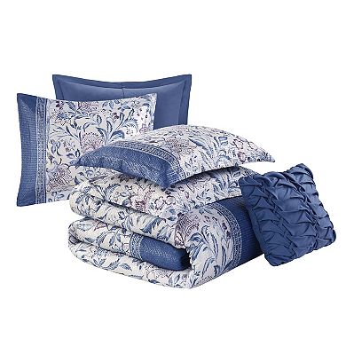 Madison Park Veronica 6-PC Comforter Set With Throw Pillows