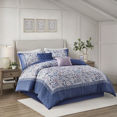 Madison Park Veronica 6-PC Comforter Set With Throw Pillows