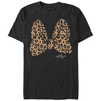 Disney's Minnie Mouse Animal Print Bow Juniors' Comfort Colors Graphic Tee