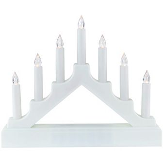 Northlight LED Lighted 7 tier White Candelabra Christmas Table Decor