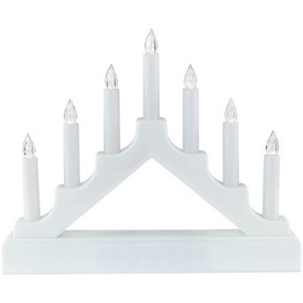 Northlight LED Lighted 7 tier White Candelabra Christmas Table Decor