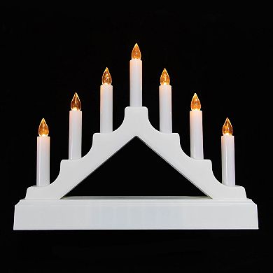 Northlight LED Lighted 7-Tier White Candelabra Christmas Table Decor