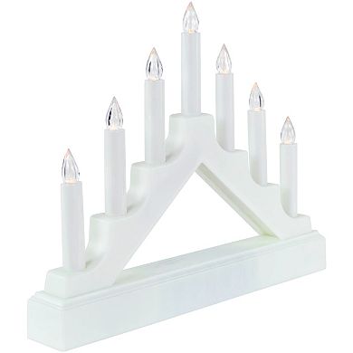 Northlight LED Lighted 7-Tier White Candelabra Christmas Table Decor