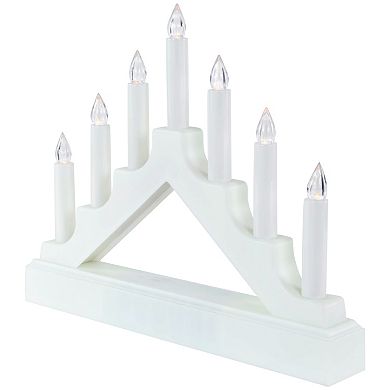 Northlight LED Lighted 7-Tier White Candelabra Christmas Table Decor