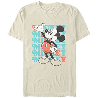 Disney's Mickey Mouse Classic Name Stack Juniors' Comfort Colors Graphic Tee