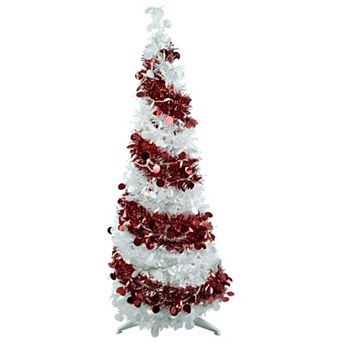 Northlight 4-foot Pre-Lit Candy Cane Pop-Up Artificial Christmas Tree