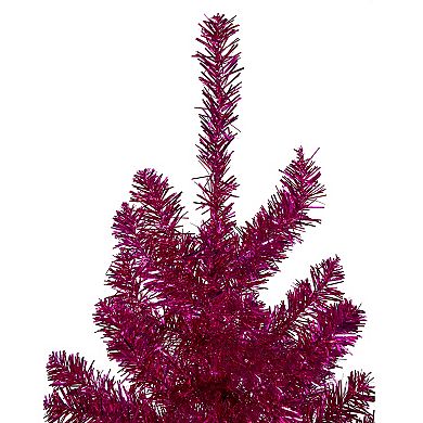 Northlight 6-foot Metallic Pink Tinsel Artificial Christmas Tree