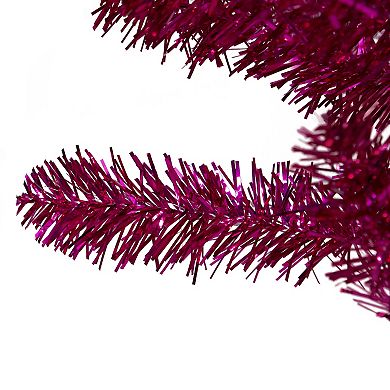 Northlight 6-foot Metallic Pink Tinsel Artificial Christmas Tree