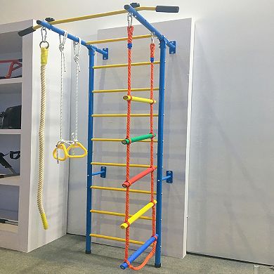 Funphix 5-in-1 Swedish Ladder Wall Indoor Climbing Gym Playset - Small