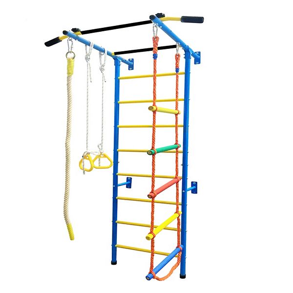 スポーツトイ・アクショントイ HIGH WALL EIJI EDITION Funphix 5-in-1 Swedish Ladder Wall Indoor Climbing Gym Playset - Small