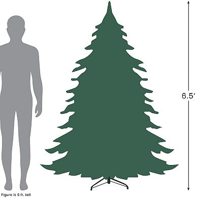 Northlight 6.5-foot Pink LED Pre-Lit Slim Geneva White Spruce Artificial Christmas Tree