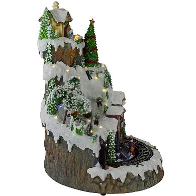 Northlight 17-in. LED Lighted and Animated Christmas Village with Moving Train Table Decor