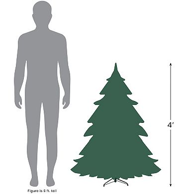 Northlight 4-foot Pre-Lit Potted Blue Spruce Artificial Christmas Tree