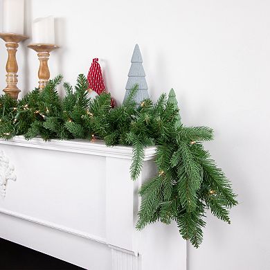 Northlight Real Touch™️ 9-foot Pre-Lit Washington Frasier Fir Artificial Christmas Garland