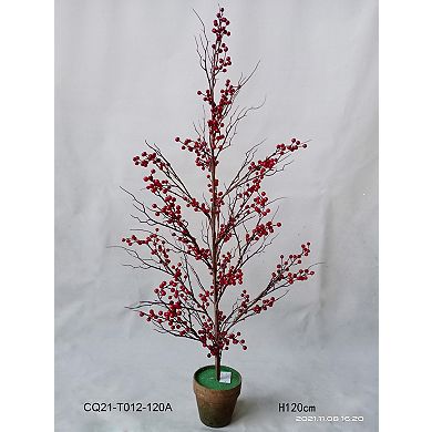 Northlight 4-foot Potted Berry Artificial Christmas Twig Tree