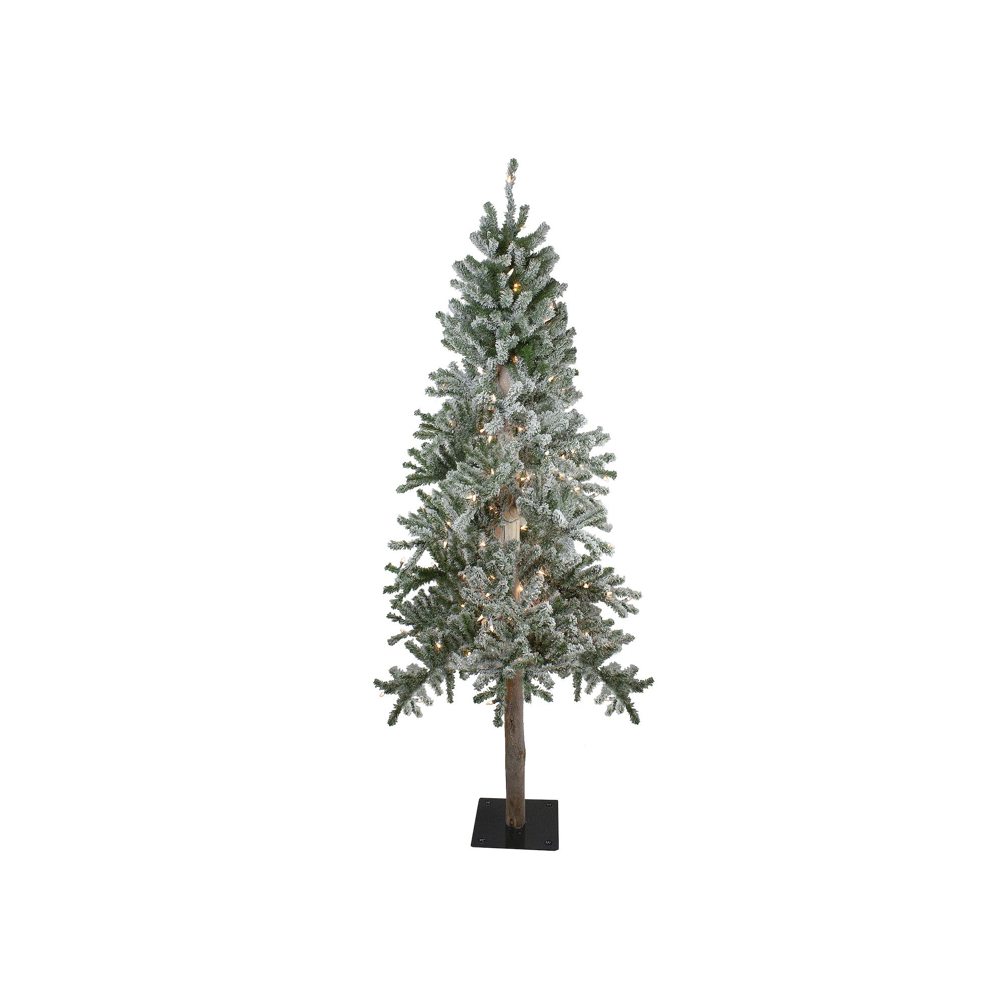 Northlight 6-foot Pre-Lit Flocked Alpine Artificial Christmas Tree, Green