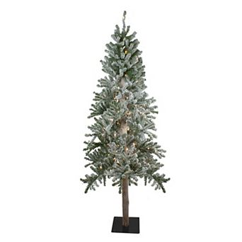 Northlight 6-foot Pre-Lit Flocked Alpine Artificial Christmas Tree